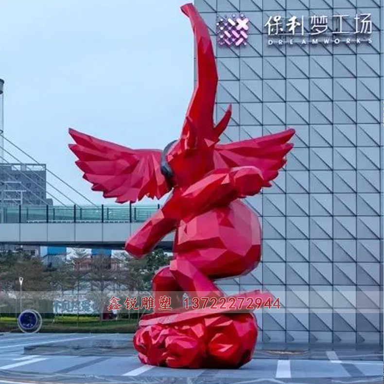 幾何切面動物雕塑定制