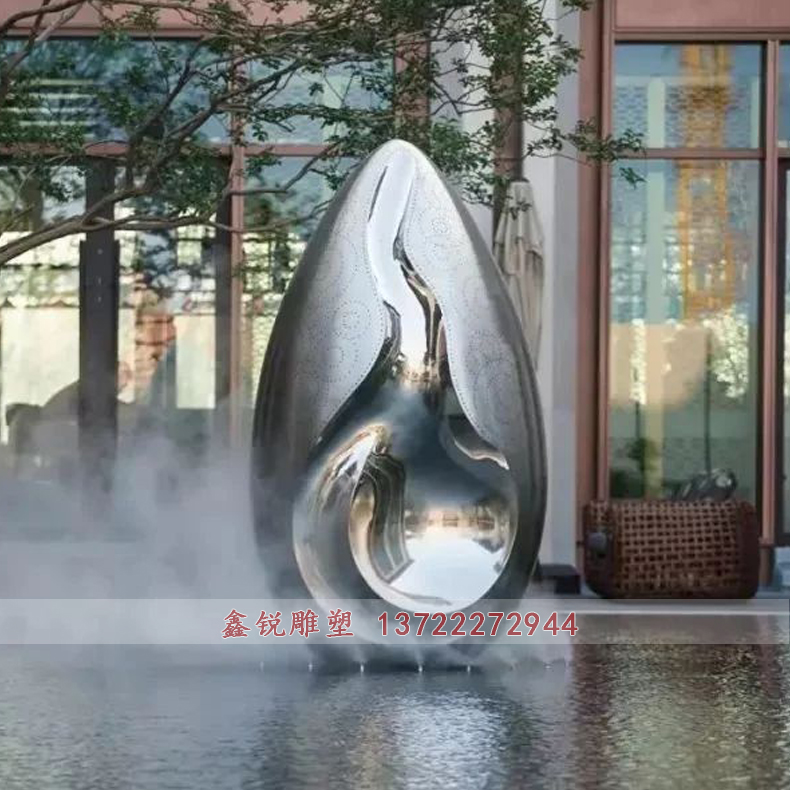 戶外不銹鋼鏡面創意雕塑定制